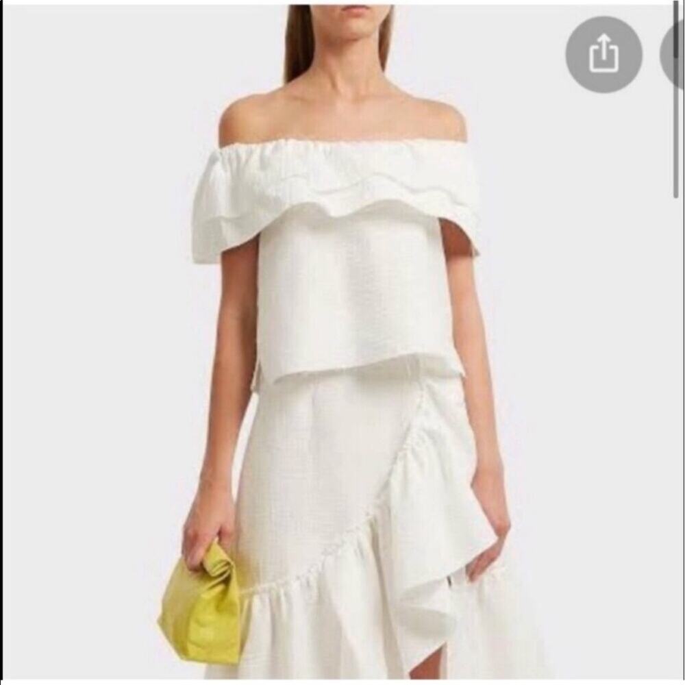 Rachel Comey Folle Off the Shoulder Ruffle Top